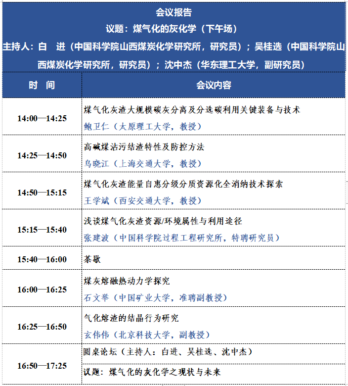 2023.10.21太原｜洁净煤“碳”索（九）——“煤气化的灰化学”学术沙龙直播预约