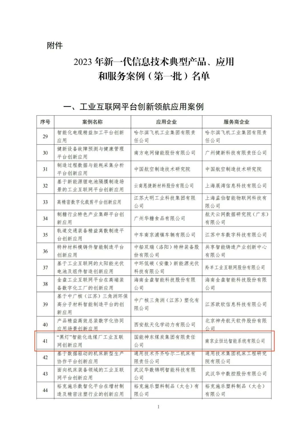 中国煤科南京设计院项目成功入选工信部新一代信息技术典型应用案例