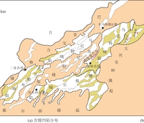 二连盆地群凹陷分布及典型地层综合柱状图