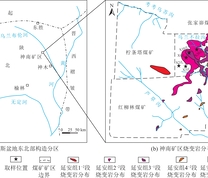 研究区位置及烧变岩分布(底图据内部资料修改)