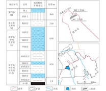 研究工作面所在位置及典型钻孔柱状