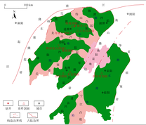 湘中与湘东南区域地质构造图