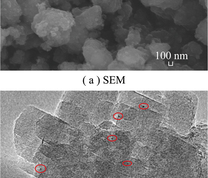 2Ni@HZSM-5催化剂的SEM和TEM图