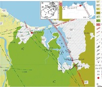 铺前−清澜断裂北段地震构造简图