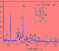 煤泥中矿物质的XRD分析