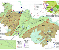 苏南地区中新生代沉积盆地与活动构造图(据文献[-]综合编制)